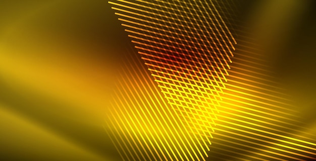 Energía mágica de ondas brillantes de neón y fondo de movimiento de luz
