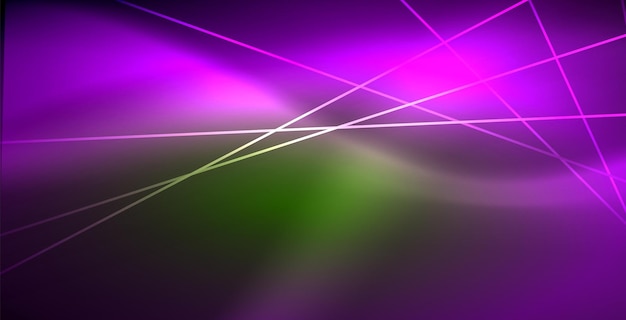Energía mágica de ondas brillantes de neón y fondo de movimiento de luz