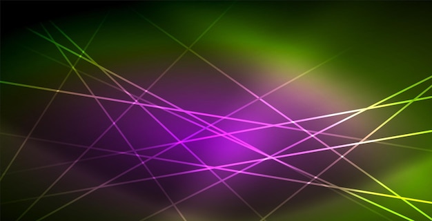 Energía mágica de ondas brillantes de neón y fondo de movimiento de luz