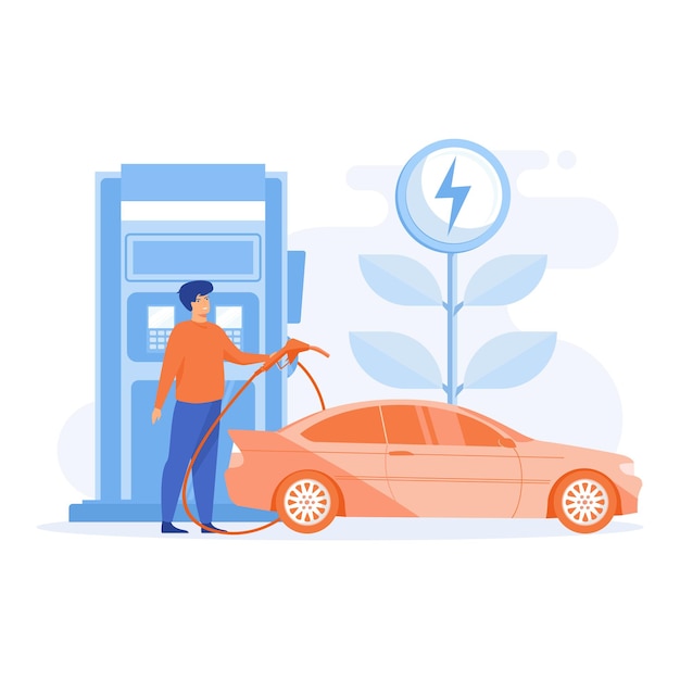 Energía verde, concepto de energía renovable. moderna casa privada ecológica con paneles de energía solar y tecnología de hogar inteligente. ilustración moderna de vector plano