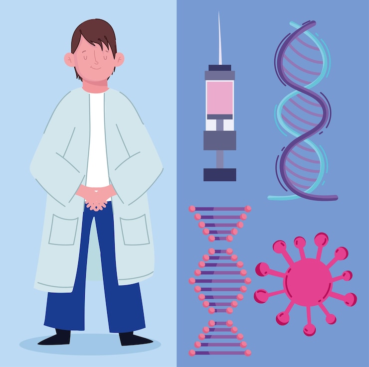 Vector enfermedad del doctor covid