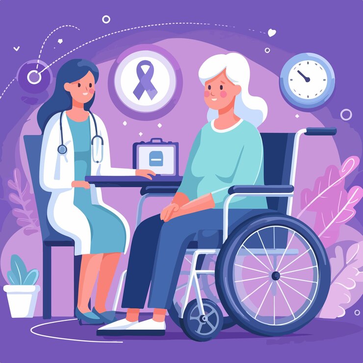 Vector enfermedad de parkinson ilustración vectorial dibujada plana concepto de la enfermedad