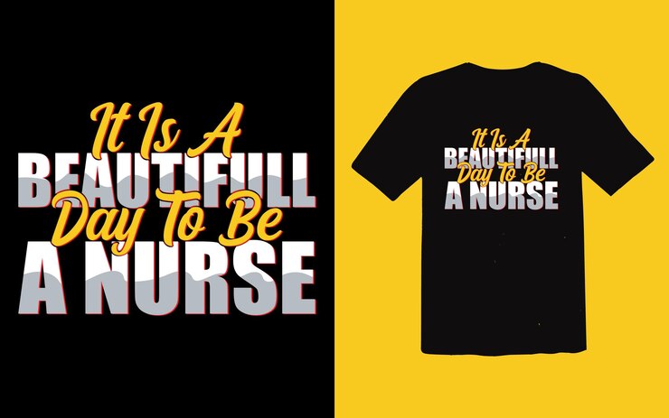 Enfermera camiseta diseño tipográfico vector