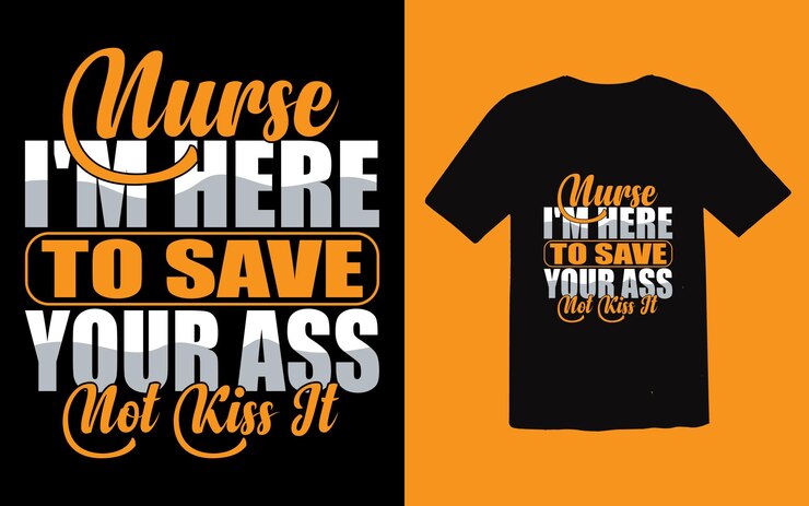 Enfermera camiseta diseño tipográfico vector