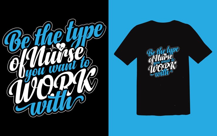 Enfermera camiseta diseño tipográfico vector