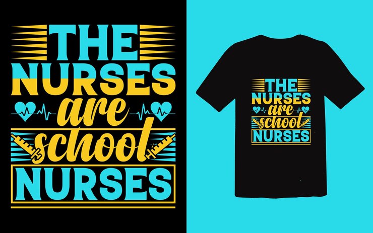 Enfermera camiseta diseño tipográfico vector