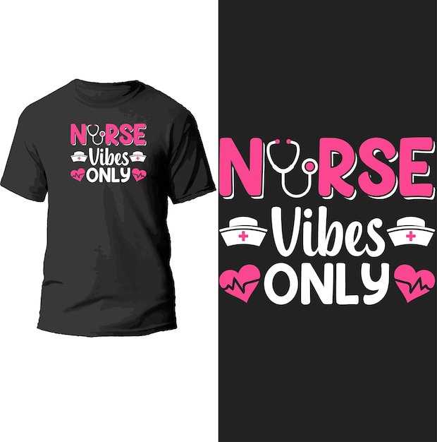 enfermera vibes solo diseño de camiseta