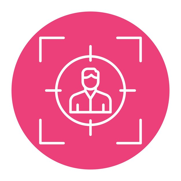 Enfocarse en el icono del vector de usuario Se puede utilizar para el conjunto de iconos de gestión de crisis