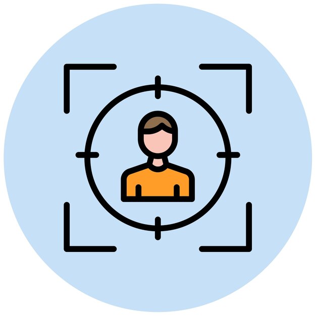 Enfocarse en la imagen vectorial del icono del usuario Se puede utilizar para el manejo de crisis