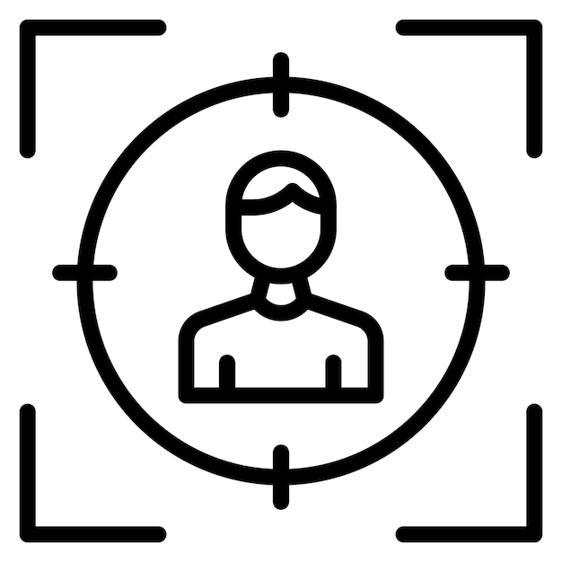 Enfocarse en la imagen vectorial del icono del usuario Se puede utilizar para el manejo de crisis