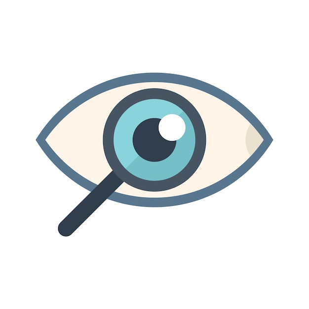 Enfoque icono de trabajo ocular vector plano Objetivo objetivo Punto propio aislado
