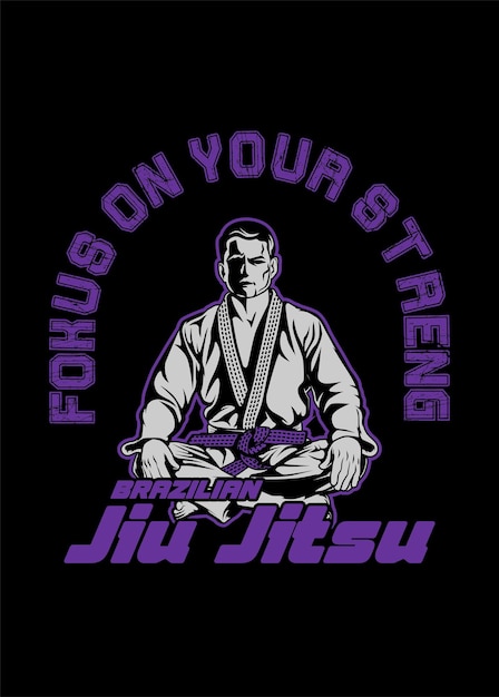 Vector enfoque de jiu jitsu