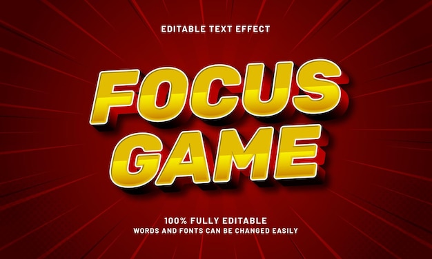 enfoque del juego efectos de texto editables con un tema de carrera y deporte
