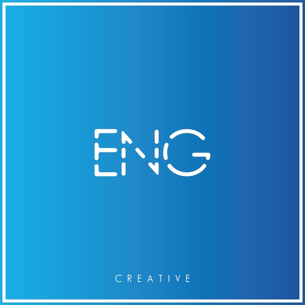 ENG Premium Vector último diseño de logotipo Diseño creativo de logotipo Ilustración vectorial Logotipo mínimo Monograma