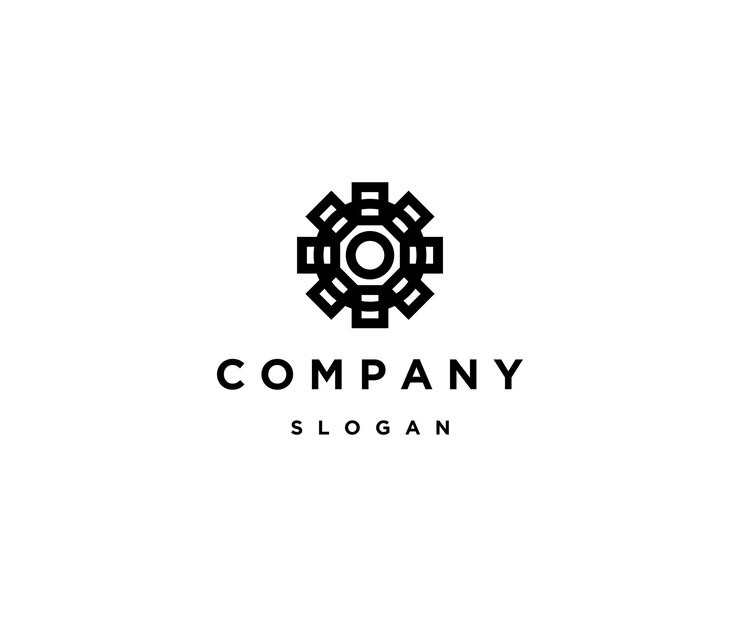 Engranaje cog logo icono diseño plantilla vector