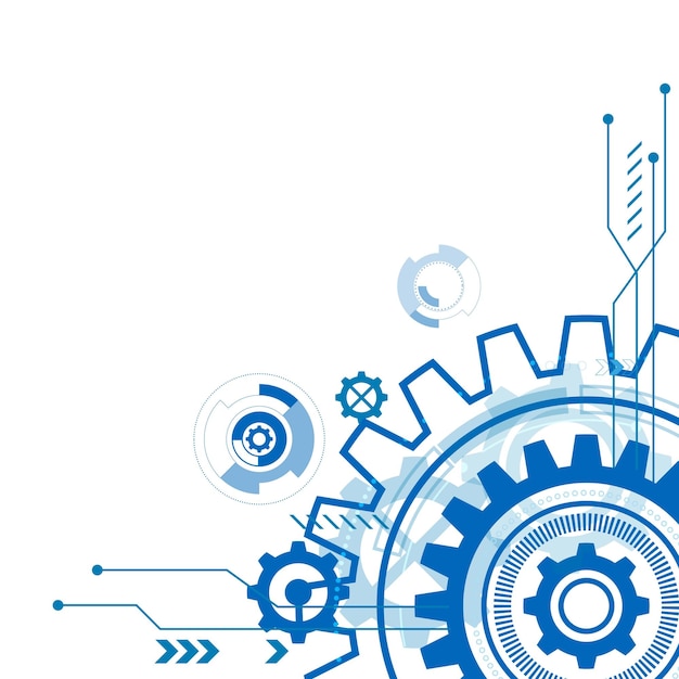 engranaje, futuro, vector, icono, ilustración