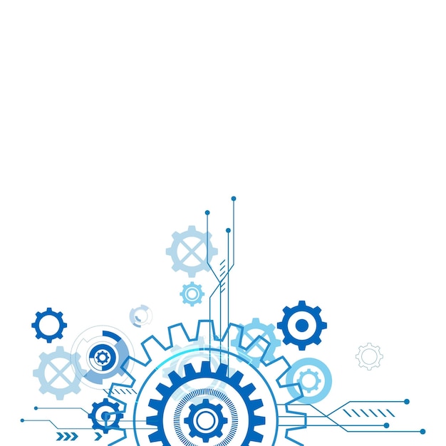 engranaje, futuro, vector, icono, ilustración