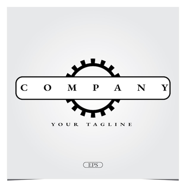 Engranaje industria logo premium elegante plantilla vector eps 10