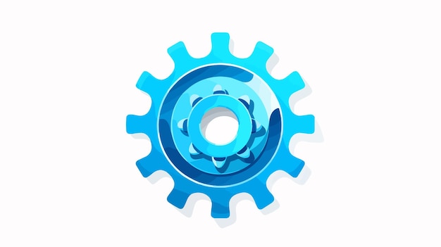 engranajes azules con un fondo azul y un engranaje azul