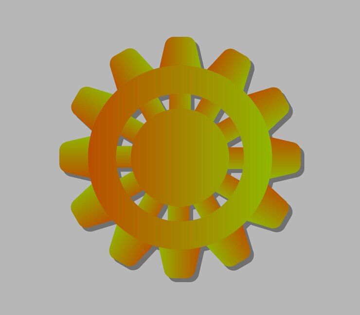 Vector engranajes en el fondo