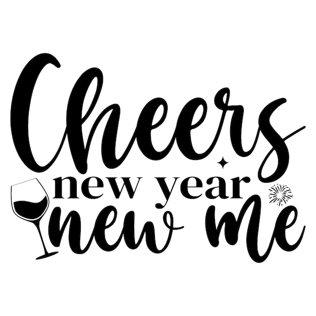 Enhorabuena por el nuevo año, nuevo yo, diseño SVG.