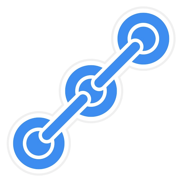 un enlace azul con una clave azul que tiene una clave azul en él