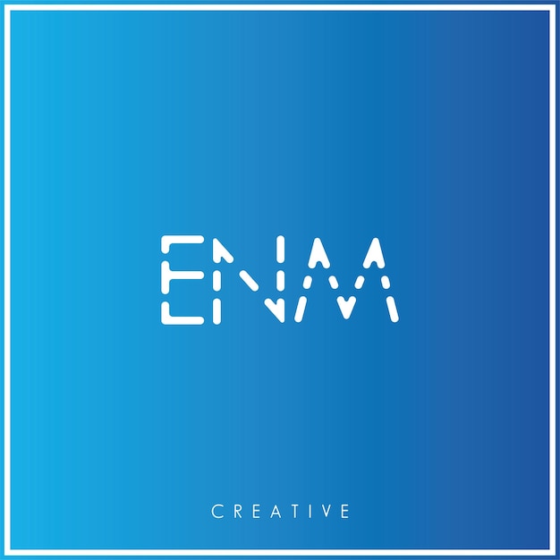 ENM Premium Vector último diseño de logotipo Diseño creativo de logotipo Ilustración vectorial Logotipo mínimo Monograma