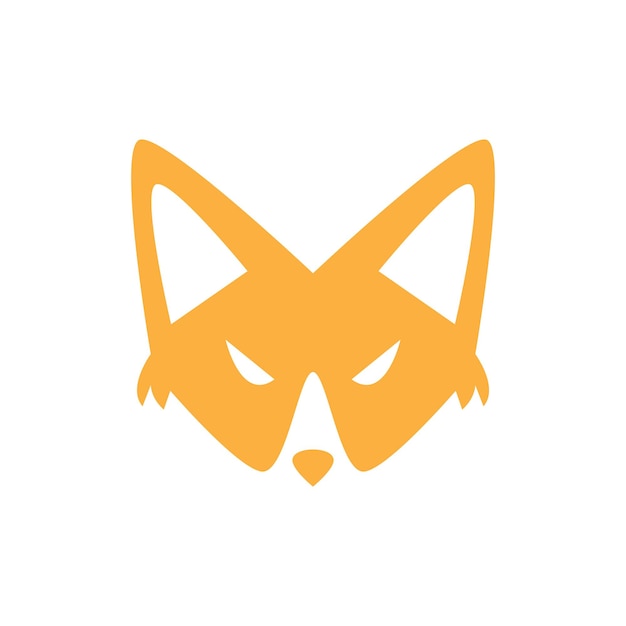 Enojado cara simple fox logo diseño vector gráfico símbolo icono signo ilustración idea creativa