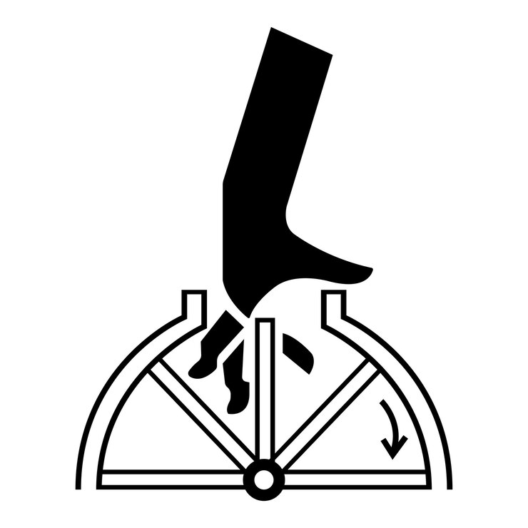 Vector enredamiento de la mano símbolo giratorio isolado en fondo blanco ilustración vectorial eps10
