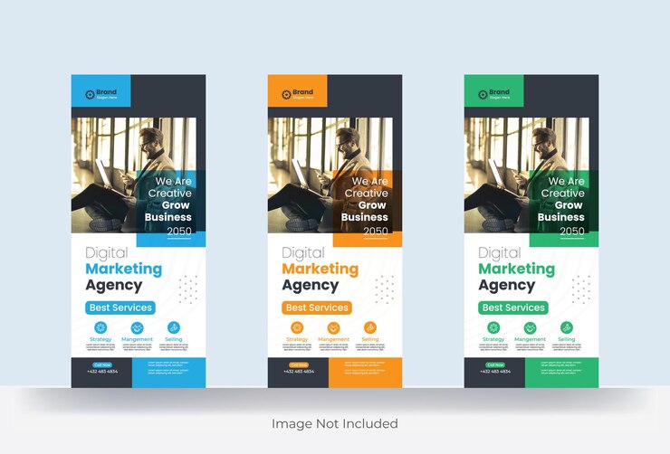 Vector enrollamiento de marketing y tirón de la portada de la pancarta de negocios tempale