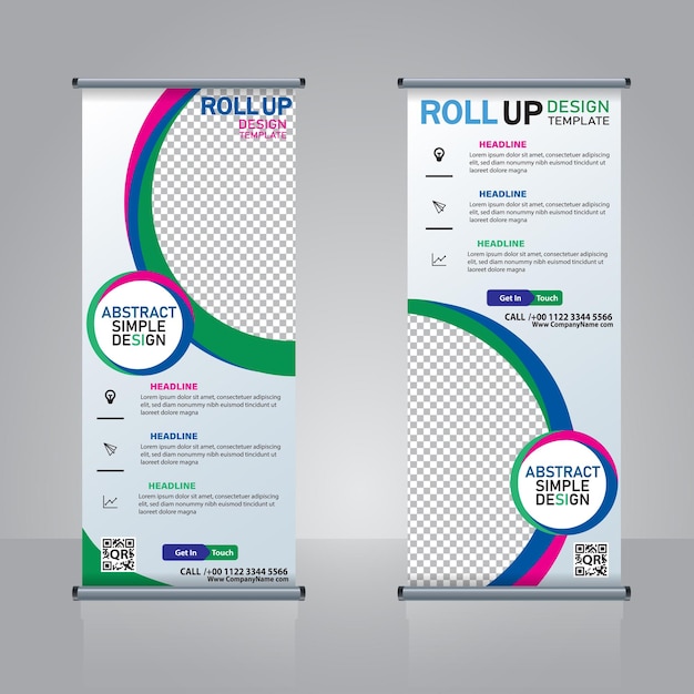 enrollar plantilla de banner