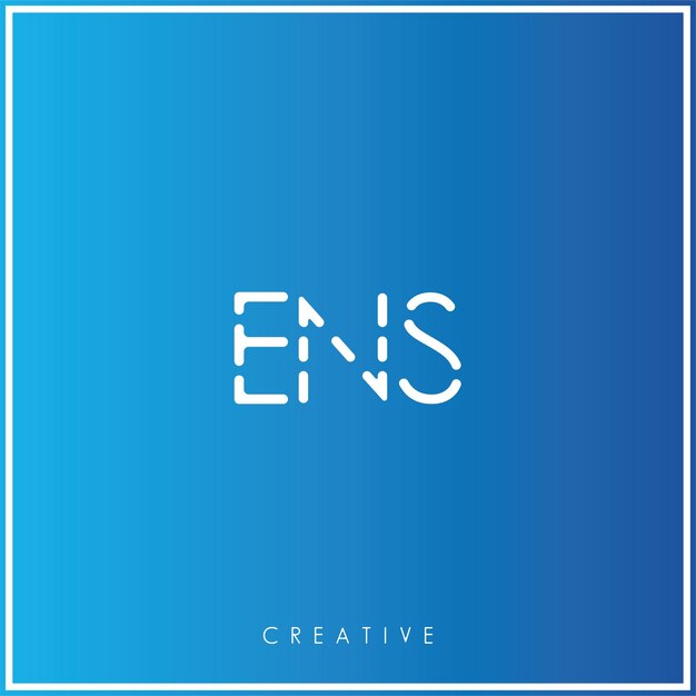 ENS Premium Vector último diseño de logotipo diseño creativo de logotipo vector ilustración monograma de logotipo mínimo