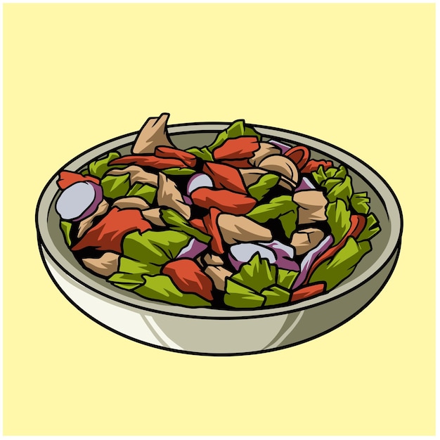 Vector ensalada fattoush