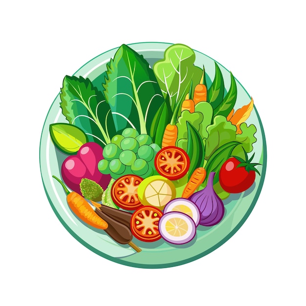 ensalada verde de verduras frescas tazón de ensalada sobre fondo blanco
