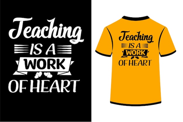La enseñanza es un trabajo del corazón. Este es un archivo vectorial editable e imprimible de alta calidad.