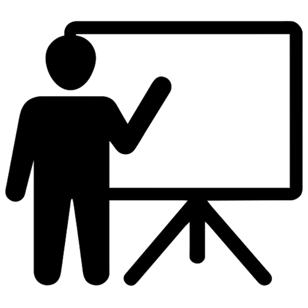 enseñanza de vector plano minimalista en el estilo de sksks icono de la aplicación negro y blanco sin fondo