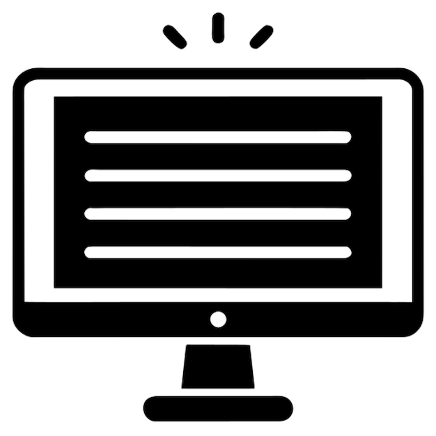 enseñanza de vector plano minimalista en el estilo de sksks icono de la aplicación negro y blanco sin fondo