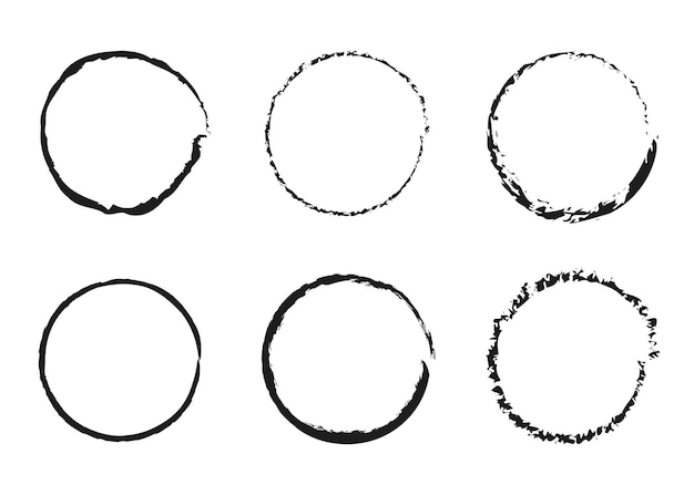 Enso zen círculo de trazo símbolo de pincel japonés ilustración vectorial