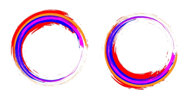 Enso zen trazo círculo rojo símbolo de pincel japonés ilustración vectorial