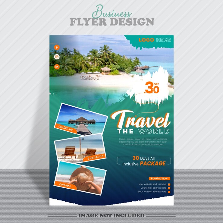 Entrada en las redes sociales de viajes y giras, publicación en Instagram o plantilla de banner web