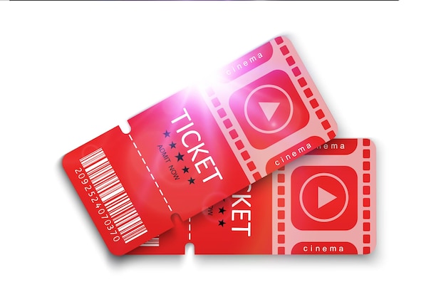Entradas para asistir a un evento o película en un fondo transparente Hermosos folletos de viajes modernos