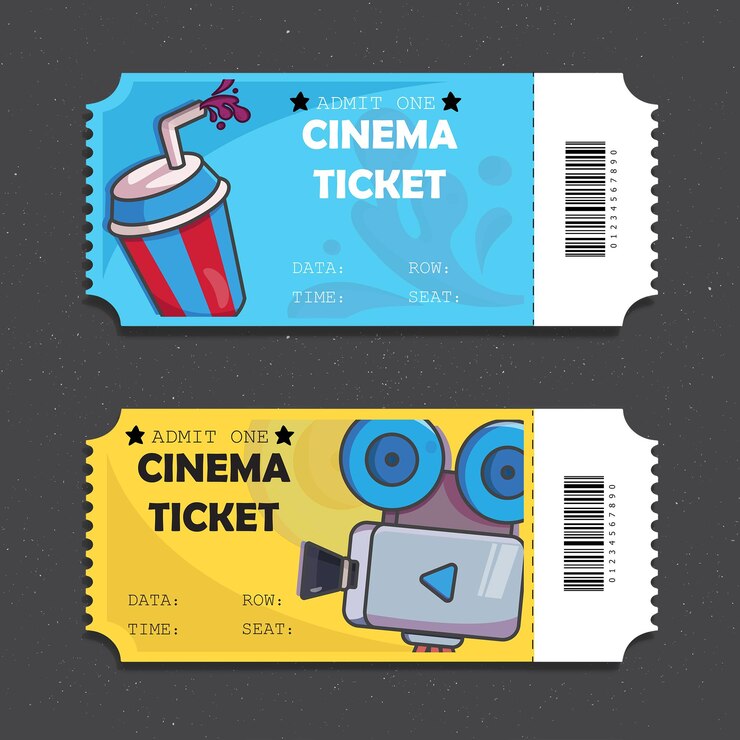 Entradas de cine de vector libre