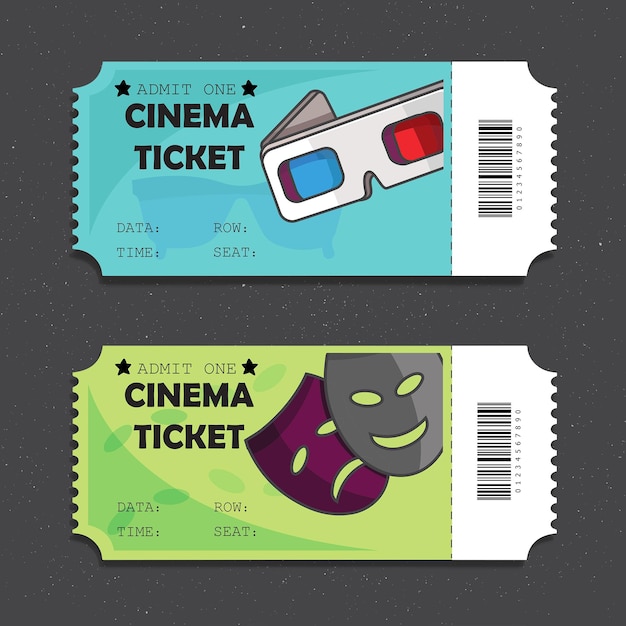 Entradas de cine de vector libre