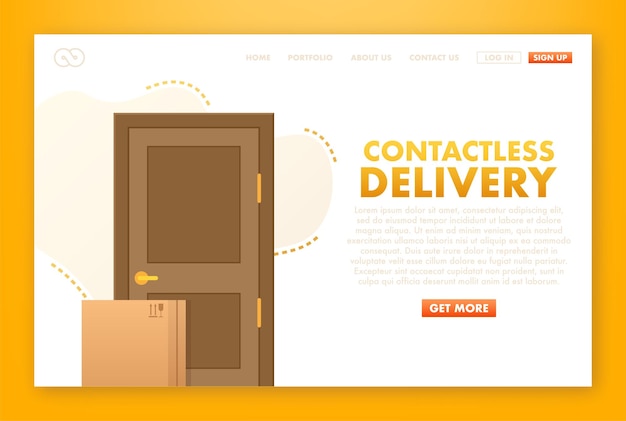Entrega sin contacto para diseño de concepto Entrega sin contacto