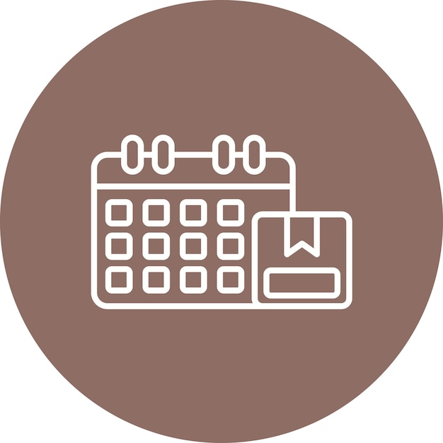 Entrega Imagen vectorial de íconos programada Puede utilizarse para la logística