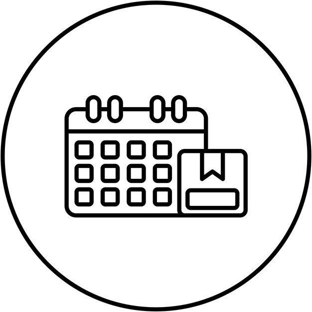Entrega Imagen vectorial de íconos programada Puede utilizarse para la logística