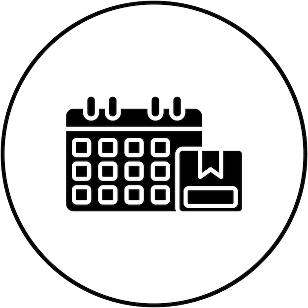 Entrega Imagen vectorial de íconos programada Puede utilizarse para la logística