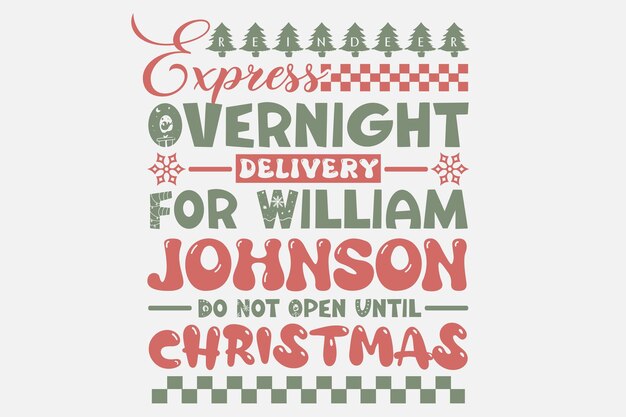 Entrega de la noche de Navidad para William Johnson