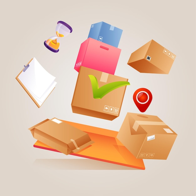 Entrega de paquete de verificación doble de diseño plano