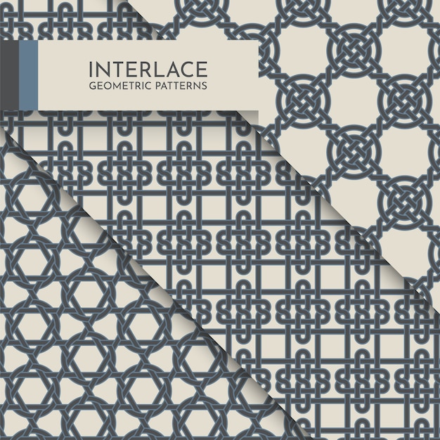 Entrelazar patrones de fondos geométricos